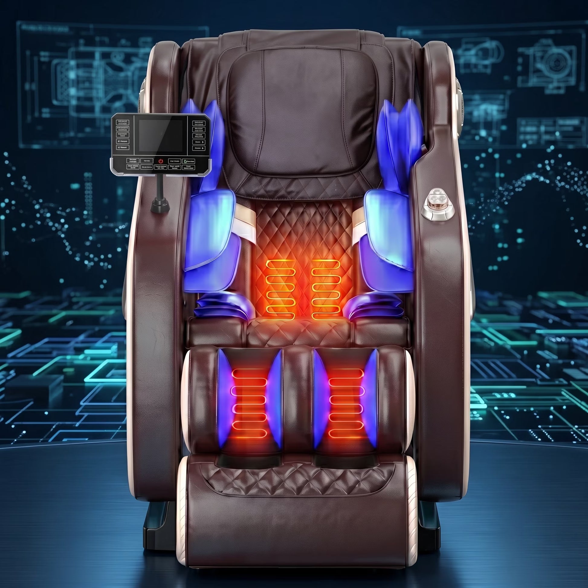 Full Body Massage Chair with Zero Gravity, Heated Back & Legs, 20 Airbags, Bluetooth, Shiatsu Recliner for Home