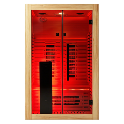 Blisspod I Venetian RED I All-In-One - Full Spectrum + Red Light Therapy I Indoor Premium Sauna I 2 Person
