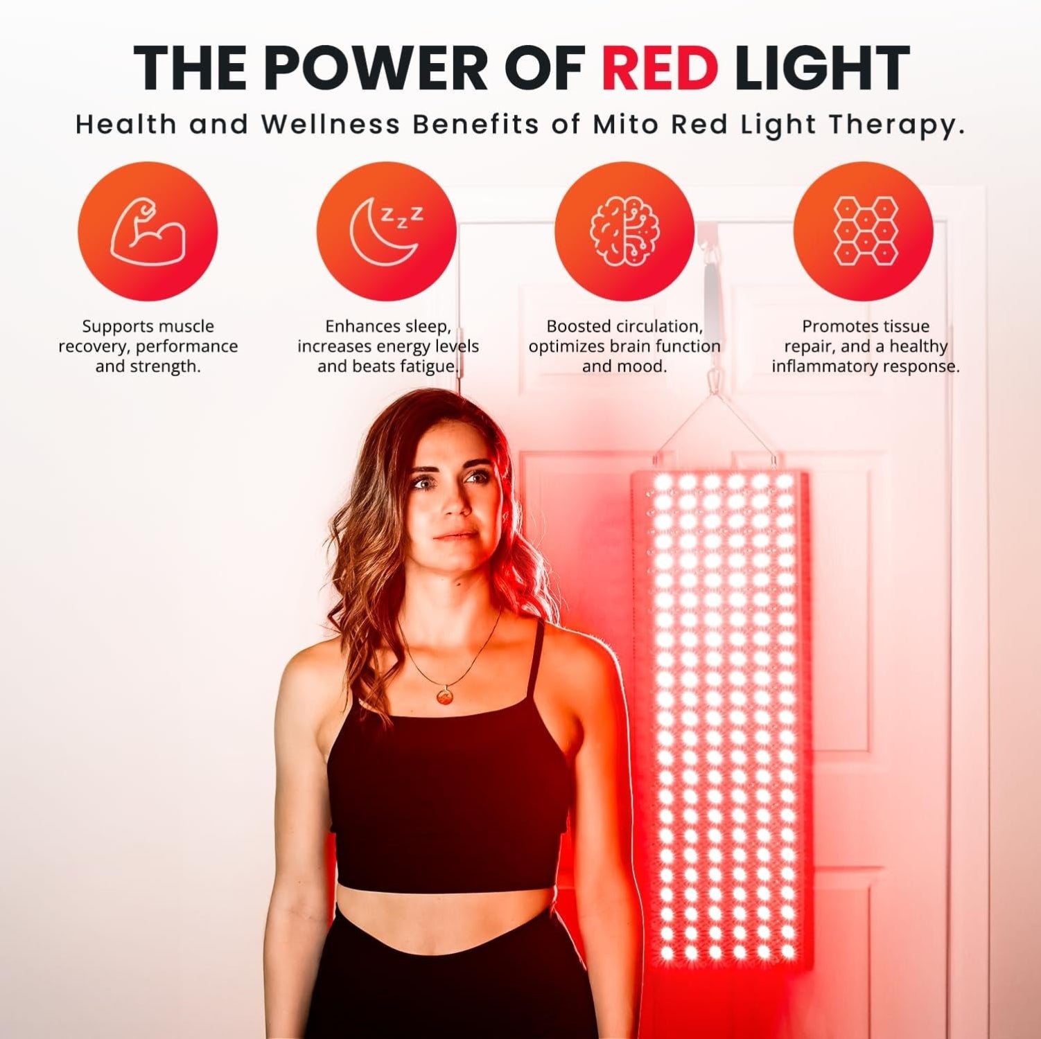 - Mitomega 2.0 Red Light Panel - Red Light Therapy for Face and Neck – Red Light Therapy Panel - Red Light & near Infrared Red Light Therapy - At-Home Red Light Therapy for Body