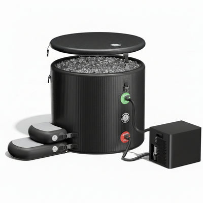 Ice Bath Tub & Cold Plunge Chiller Kit, 1/3HP Ice Bath Chiller with Built-In Pump & Filter, XL 120 Gal Insulated Ice Pod Pro, Cold Plunge Tub with Water Chiller for Cold Therapy