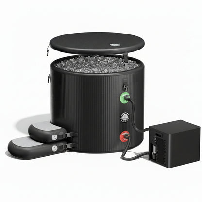 Ice Bath Tub & Cold Plunge Chiller Kit, 1/3HP Ice Bath Chiller with Built-In Pump & Filter, XL 120 Gal Insulated Ice Pod Pro, Cold Plunge Tub with Water Chiller for Cold Therapy